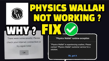 Physics Wallah App Not Working FIX Today ? Why PW App Not Opening ? PW App Is Not Opening ?