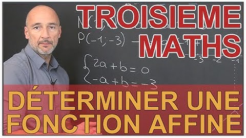 Déterminer une fonction affine - Le rappel de cours - Maths 3e - Les Bons Profs