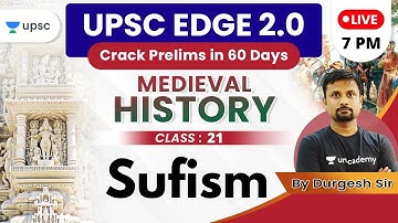 UPSC EDGE 2.0 for Prelims 2020 | History by Durgesh Sir | Sufism