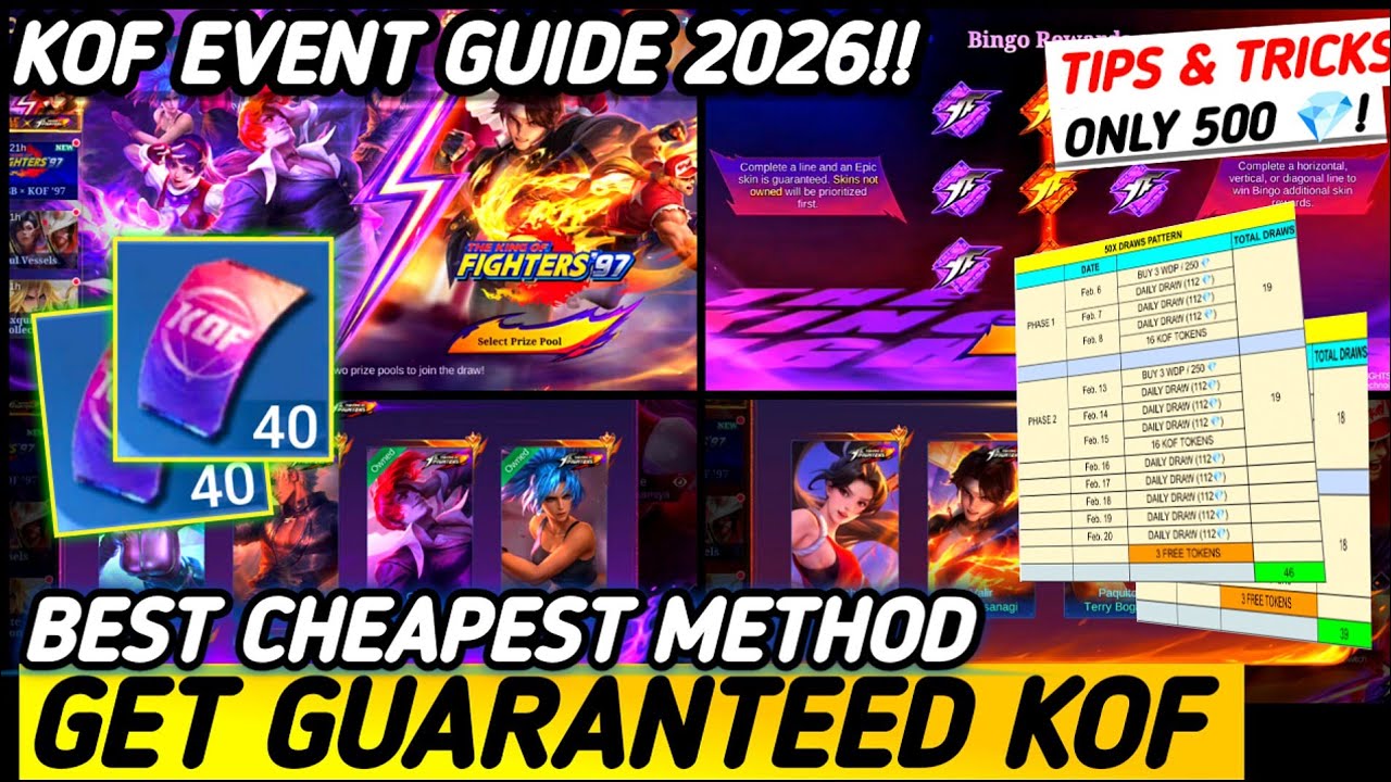 MLBB X KOF 2026 CHEAPEST DRAW TRICK !! GET YOUR KOF SKIN WITH LESS DIAMONDS! - MLBB