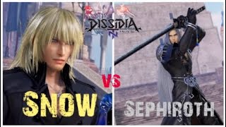 Dissidia NT Snow vs Sephiroth 1v1 Match