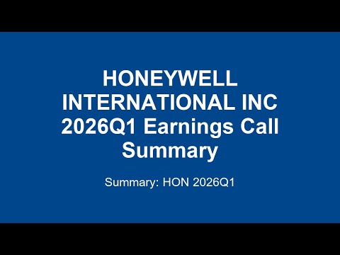 HONEYWELL INTERNATIONAL INC 2026Q1 : Honeywell (HON) Q1 2026 Earnings: STRONG Performance & Outlook!