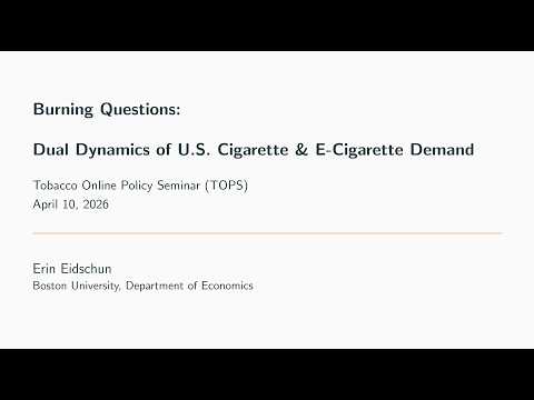 TOPS Tobacco Online Policy Seminar - YouTube