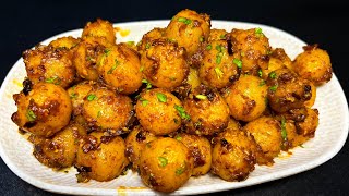 Chilli Garlic Potato Balls | Korean Potato Balls Recipe | Spicy Chilli Potato | Korean Potato Chilli