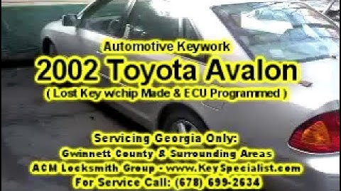 Lost Your 2002 Toyota Avalon Keys? We can help with replacements!