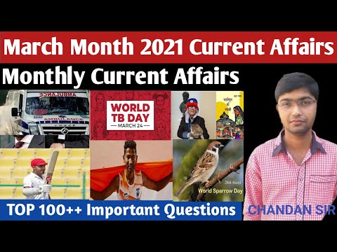 March 2021 Current Affairs |Weekly Current Affairs 2021 In Hindi| For All Competitive Exams.