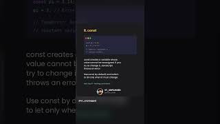 const in JavaScript | Day 8/95 | JS From Scratch