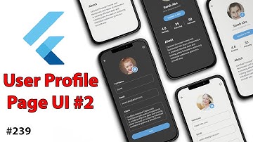 Flutter Tutorial - User Profile Page UI 2/2 Dark Mode Switch Animation