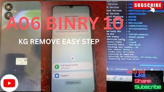 HOW TO REMOVE KG MDM SAMSUNG A06 BINARY10 WITH SM TOOL EASY STEP