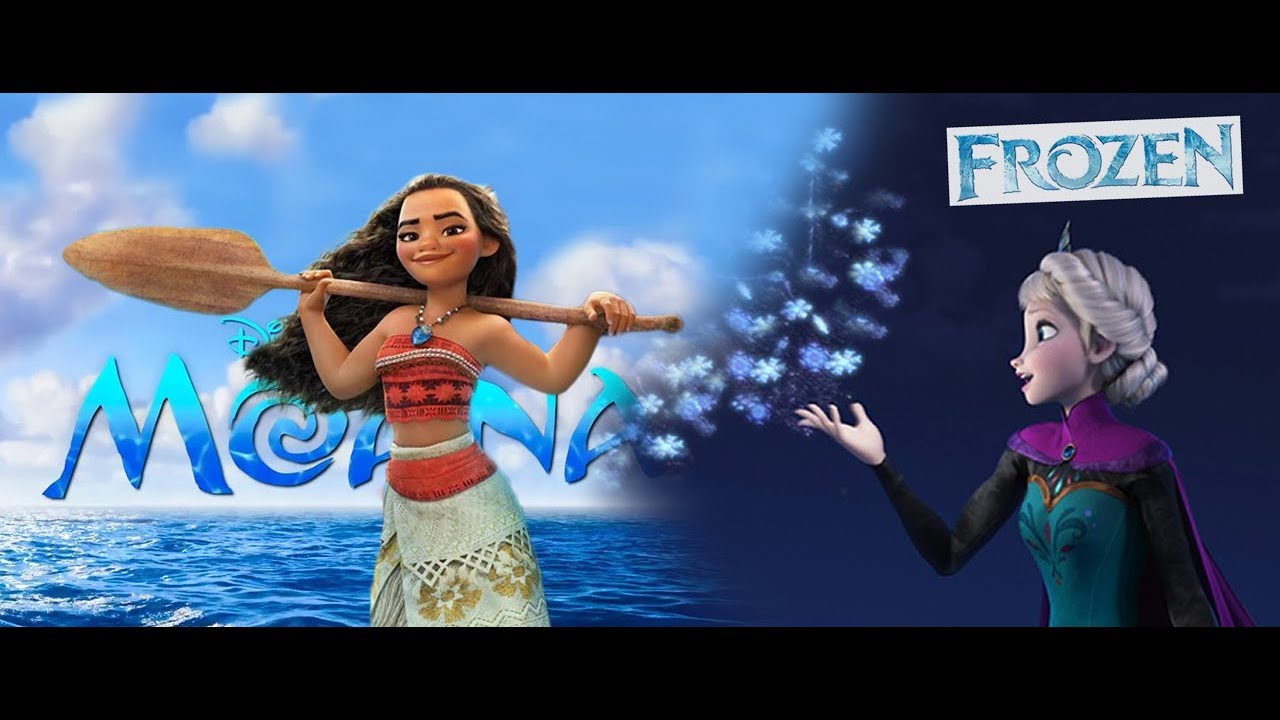 Disney's Moana sings "Let it go" from Frozen (Frozen + Moana Mashup