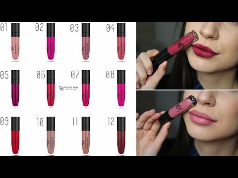 Golden Rose Longstay Liquid Matte Lipstick Matowe Plynne Pomadki Swatches Recenzja Youtube