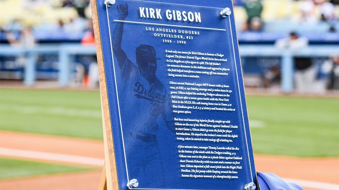 Former Dodger Kirk Gibson Visits HR Seats (Courtesy LA Dodgers