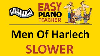 Men Of Harlech SLOW piano tutorial: EASY keyboard song (traditional) &amp; note names #EPT 🎹