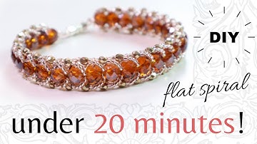 Flat spiral stitch tutorial | Bead bracelet under 20 minutes | Bead tutorial | Bead bracelet