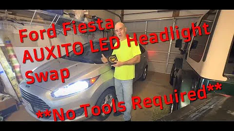 Ford Fiesta SE LED Headlight Bulb Installation - H11 Auxito **COMPLETE** #fordfiesta