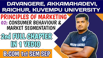 2nd Full Chapter: Consumer Behaviour and Market Segmentation | B.Com 1st Sem SEP | Principles of Mar
