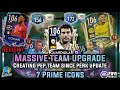 MASSIVE TEAM UPGRADE WITH 7X PRIME ICONS | CREATING PEP TEAM | UCL COMAN REVIEW | FIFA MOBILE 20
