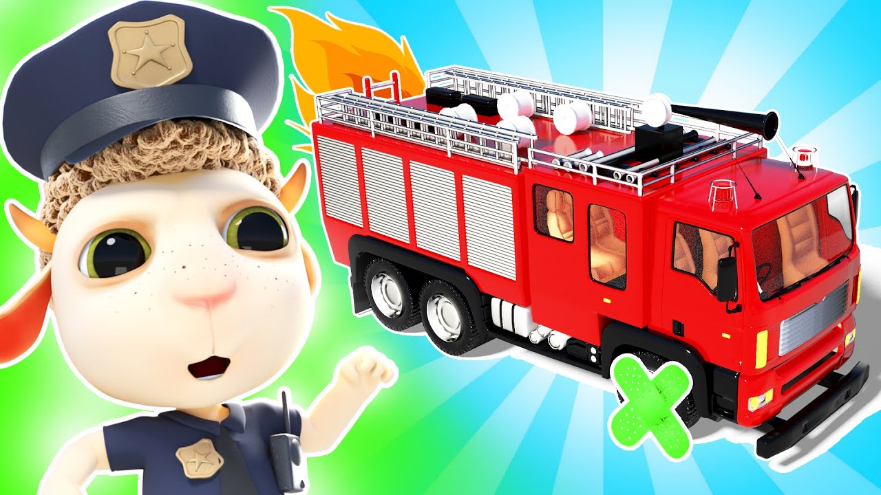 Wheels On The Bus 🚓 🚑 🚒 Play Safe! Dolly and Friends in funny stories for kids about professions