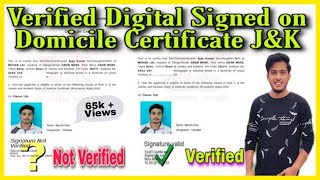 How to Verified Digital signed pdf  | Validate Digital Domicile Certificate in Jammu Kashmir 2021 | screenshot 4