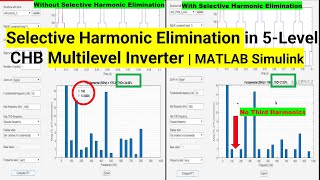 Selective Harmonic Elimination in 5-Level Multilevel Inverter | 3rd Harmonics| MATLAB Simulink