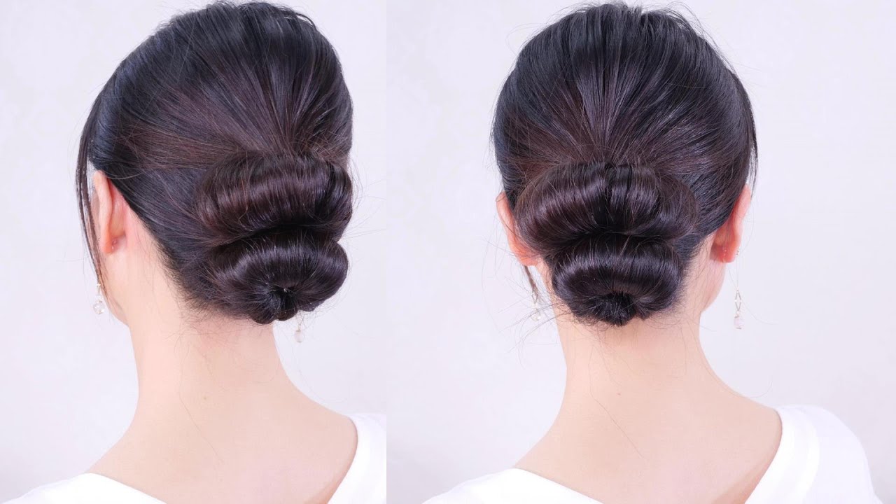 振袖 シニヨン 低めヘアセット Rope Knitting Shinyon Youtube