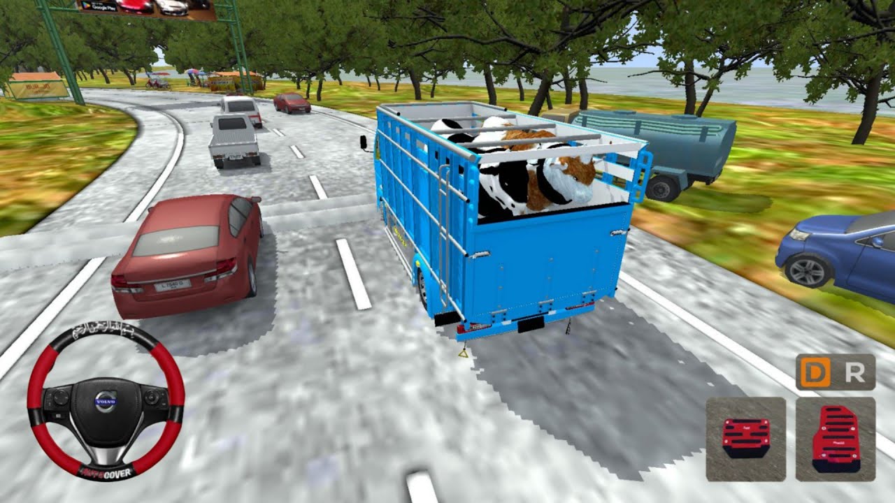 Animal Transport Truck Village Road Speed Breaker Road Test 😱 Bus Simulator Indonesia Gameplay 