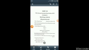 Physical Science Paper,   VEER BAHADUR SINGH PURVANCHAL UNIVERSITY ,B.Ed Second Semester