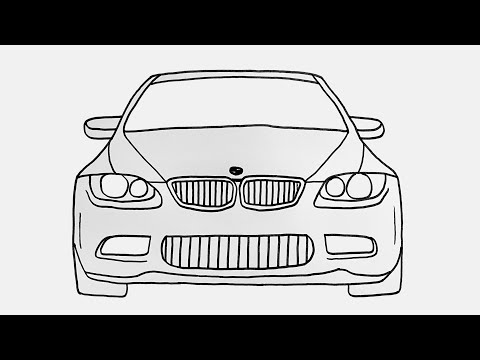How To Draw Bmw Car Step By Step -Basit Araba Çizimi Bmw - Bmw Drawing step by step