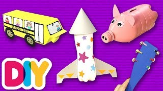 4 EASY Recycled Crafts you can make at home | Fast-n-Easy | DIY Labs