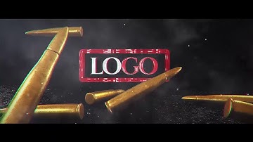2964  - Bullet Gamer Username Title Logo Reveal animation intro