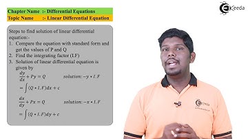 Linear Differential Equation - Differential Equations - Diploma Maths II