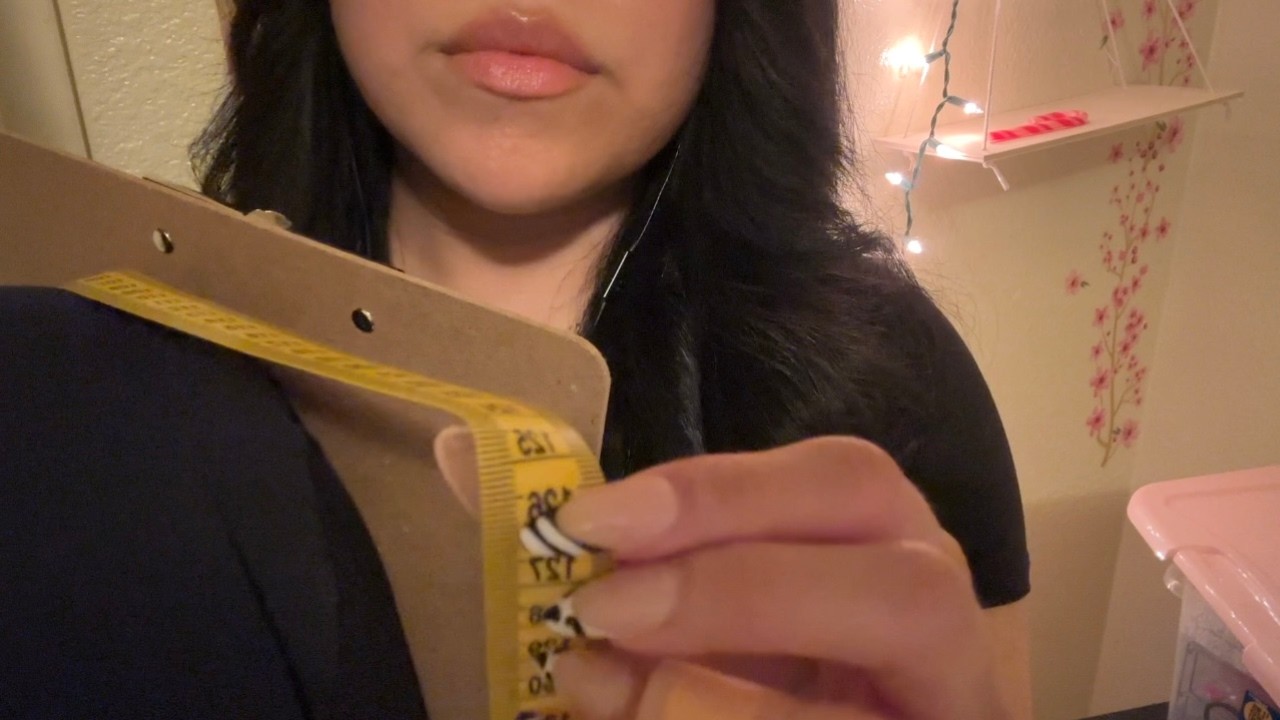 ASMR Last Min Tailor Visit Roleplay (on real person, measuring, writing, magazine page flipping)