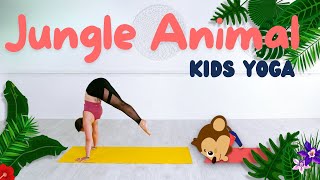 Jungle Animal Flow | Wonder Kids Yoga Class! (ages 5-11)