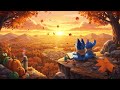 Stitch &amp; Bluey Autumn Golden Sunset 🌇 Gentle Lofi Beats for Study, Work, &amp; Watching Skies Drift 🍂