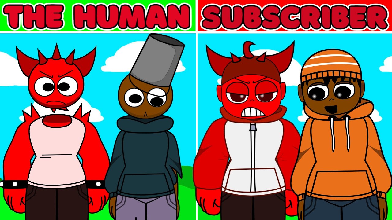 Sprunki Human Retake – All 3 Parts Combined! Turning Subs into ...