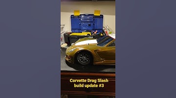 Corvette drag Slash build update 3, shocks! #traxxas #RC #shorts #no-prep #dragster #racing #car