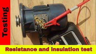 How to test 3-phase motor using MEGGER. Winding resistance and insulation test. by AboutElectricity 378,334 views 6 years ago 3 minutes, 50 seconds