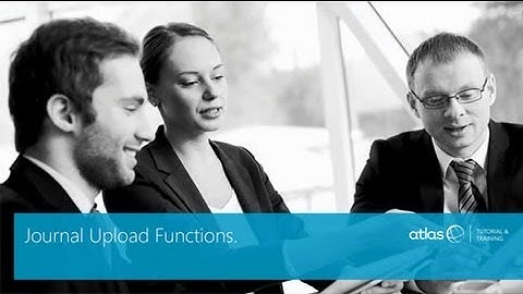 Atlas Training: Journal Upload Functions