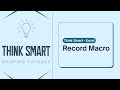 Record Macro | Excel