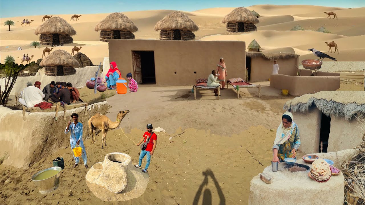 Morning Routine of Desert women | Cooking Traditional Breakfast | Pakistan village Life