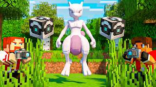 Fiz uma BATALHA com FOTOS de POKÉMON com LUCKY BLOCKS de PIXELMON no MINECRAFT