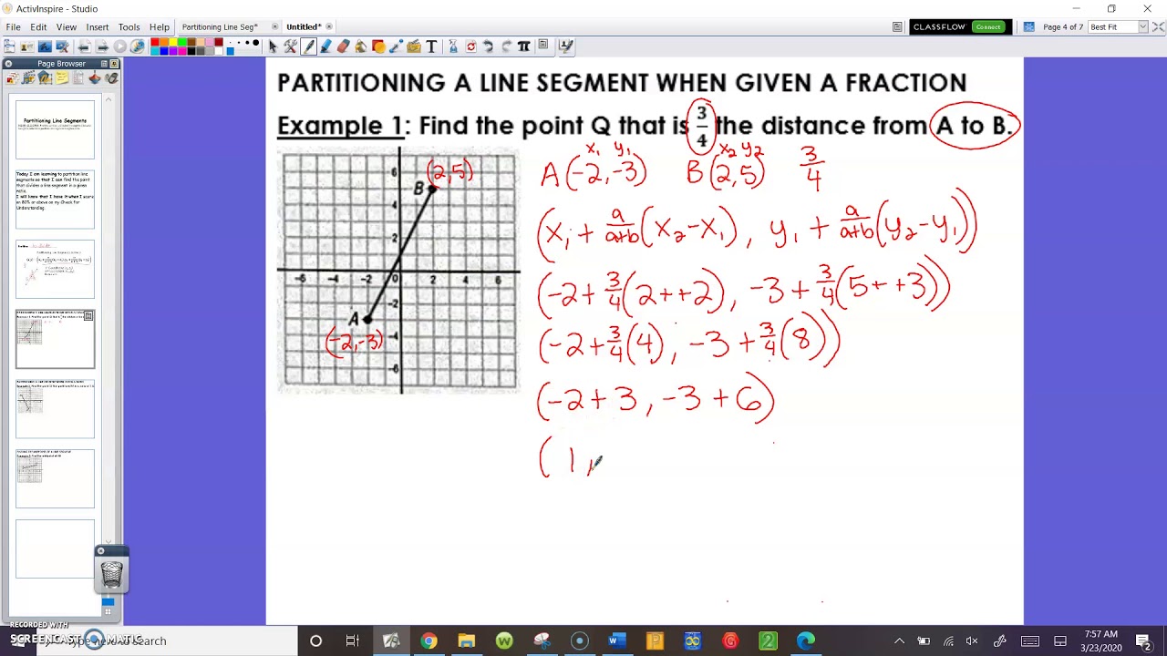 Partitioning Line Segments Video Lesson - YouTube