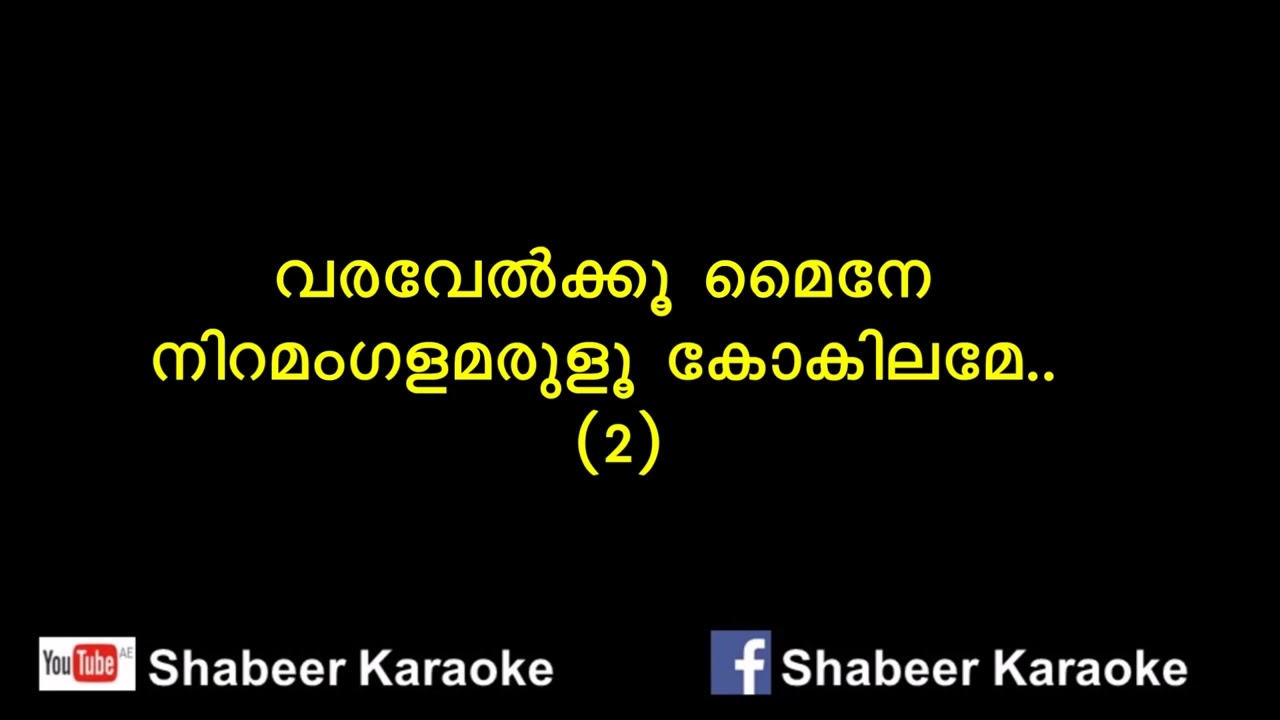 Aalila Thaliyumayi Malayalam Karaoke Song with Lyrics  