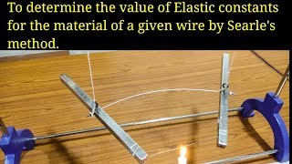 Elastic Constants for the material of a given wire by Searle's method | Experiment