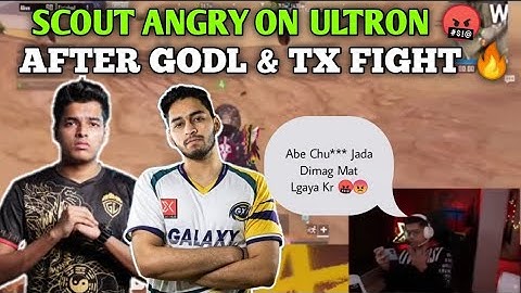 Scout Angry On Ultron🤬 After Godl vs Tx Fight🔥||SAMSUNG A3,A5,A6,A7,J2,J5,J7,S5,S6,S7,A10,A20,A50