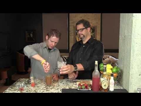 Strawberry-Rhubarb Old Fashioned from the Cocktail Dudes