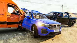 Roadworks and Potholes Car Crashes #02 🔥 BeamNG.Drive