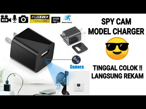 SPY CAM model Charger - Tinggal Colok langsung Rekam 24 Jam - CCTV INSTANT tanpa WIFI !!!