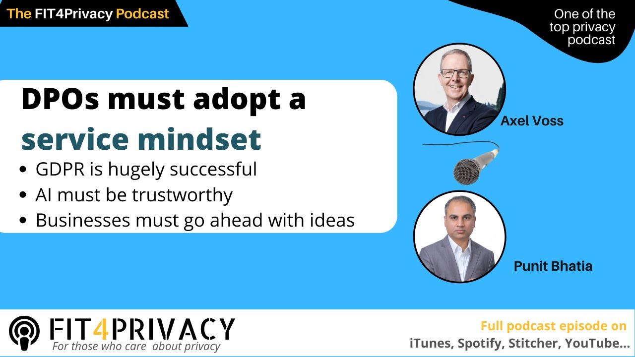 DPOs must adopt a service mindset with Axel Voss (Member of EU ...