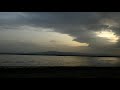 Dublin bay Twilight on both sides of the South Bull Wall